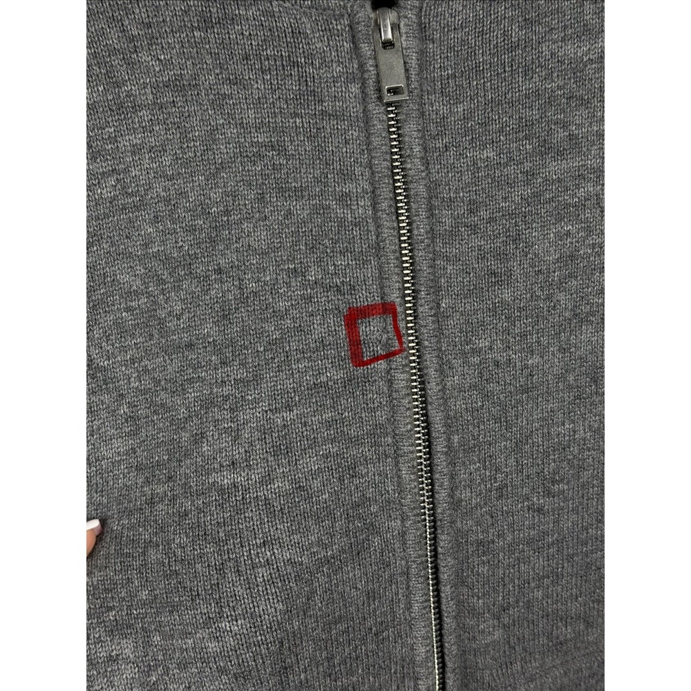 Theory Alcos Wool / Cashmere Men's Sz M Full Zip Hoodie Sweater in Gray - Picture 2 of 9